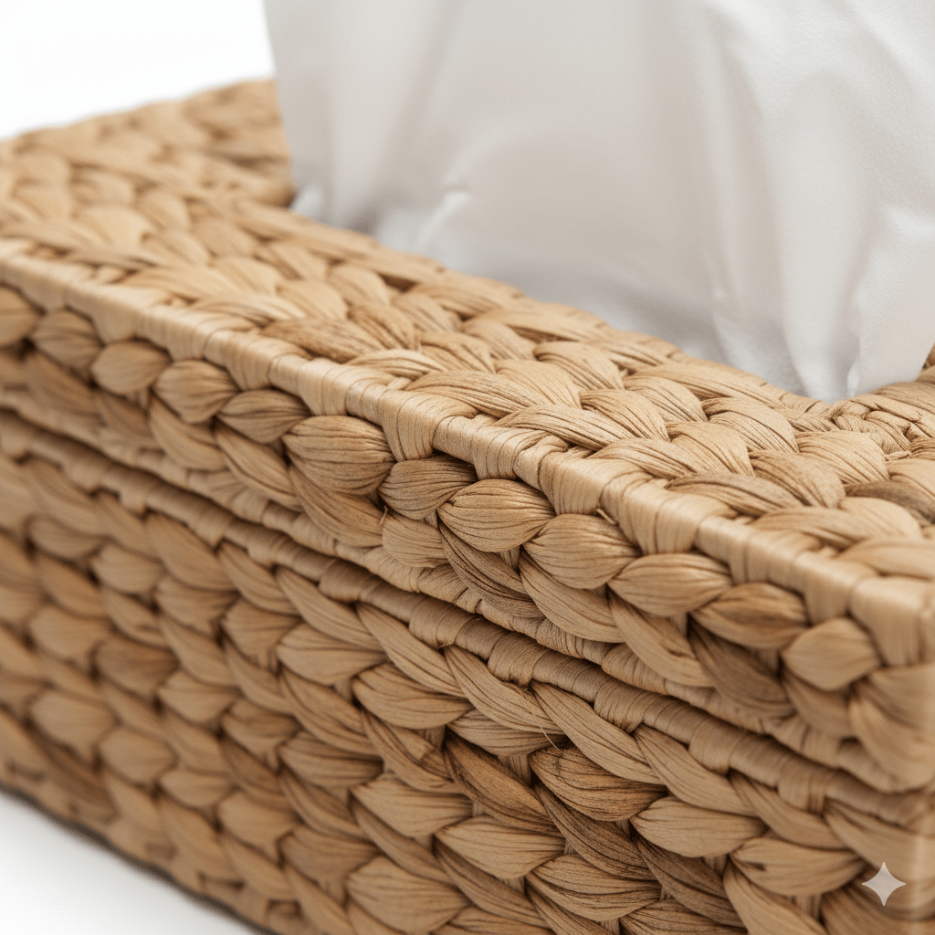 Decorative Hyacinth Tissue Box for Home & Office – Home Decor on Brown Living™. SKU: HyacinthTissueBox. Img 4.