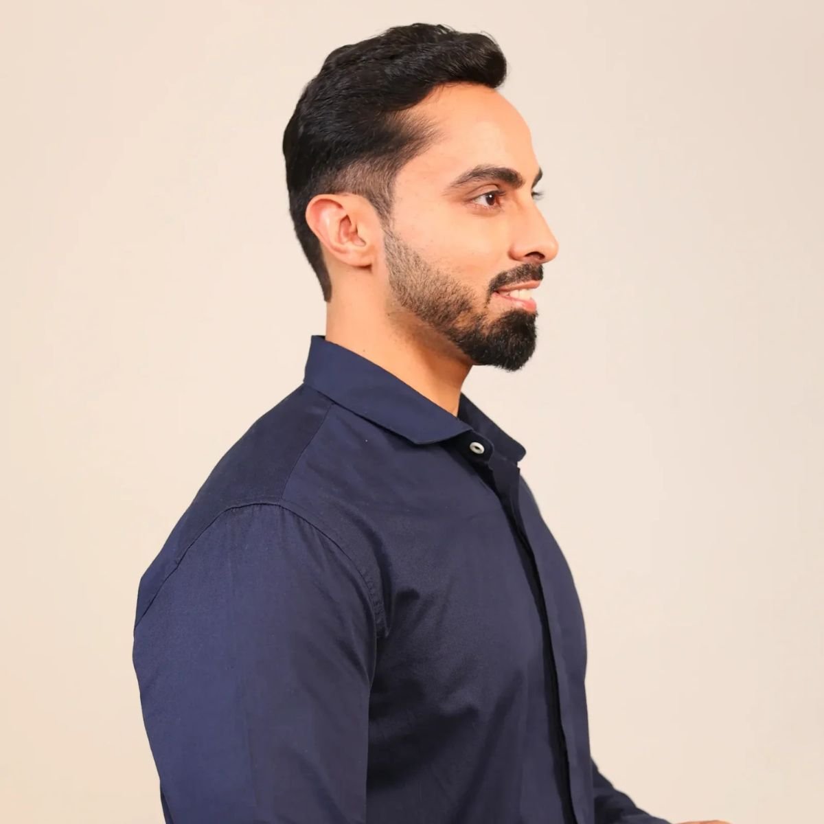 Deep Sea Cotton Shirt for Casual & Formal Style – Mens Shirt on Brown Living™. SKU: SN - NB - F - S. Img 2.