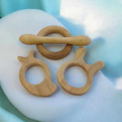 Delicious Teethers Made From Premium Neem Wood For Babies – Baby Teethers & Soothers on Brown Living™. SKU: T_DBL-RNG-BNY-MNG. Img 3.