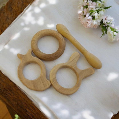 Delicious Teethers Made From Premium Neem Wood For Babies – Baby Teethers & Soothers on Brown Living™. SKU: T_DBL-RNG-BNY-MNG. Img 4.