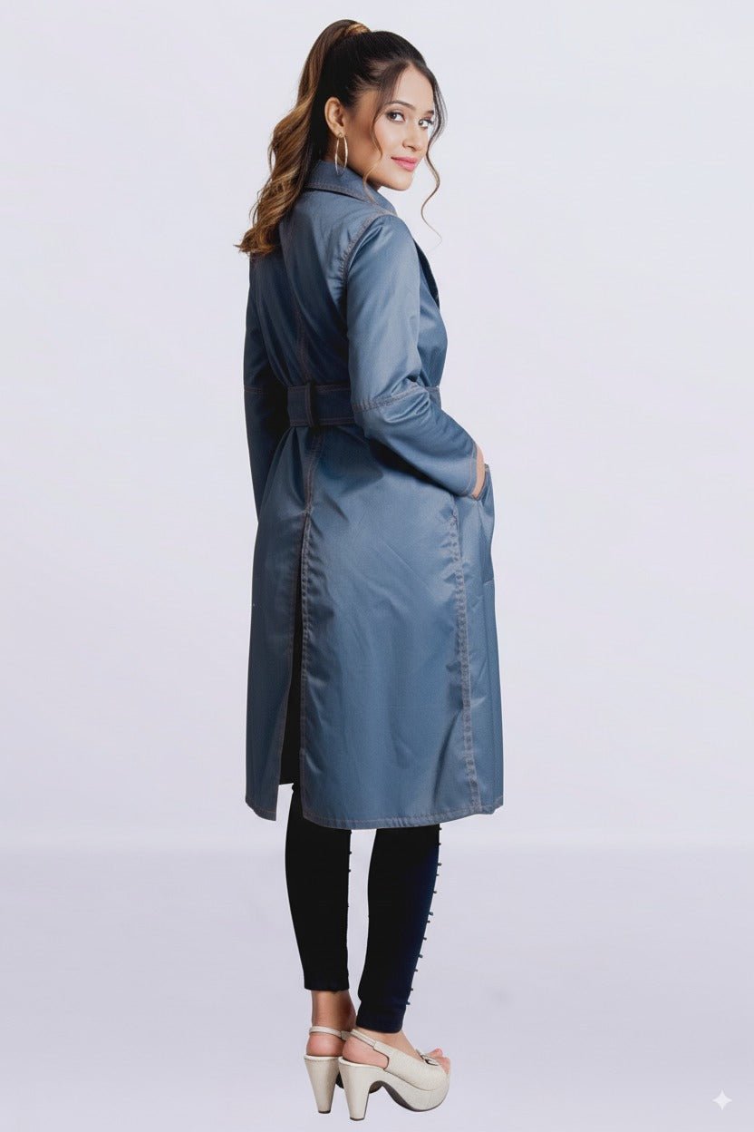 Denim Jacket – Classic Casual Wear for Men & Women – Womens Jacket on Brown Living™. SKU: J24007. Img 4.