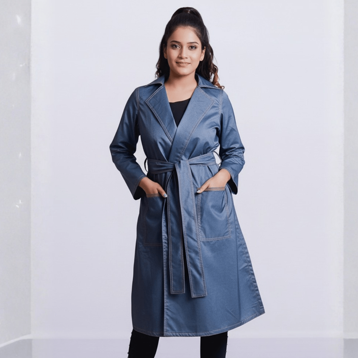 Denim Jacket – Classic Casual Wear for Men & Women – Womens Jacket on Brown Living™. SKU: J24007. Img 1.