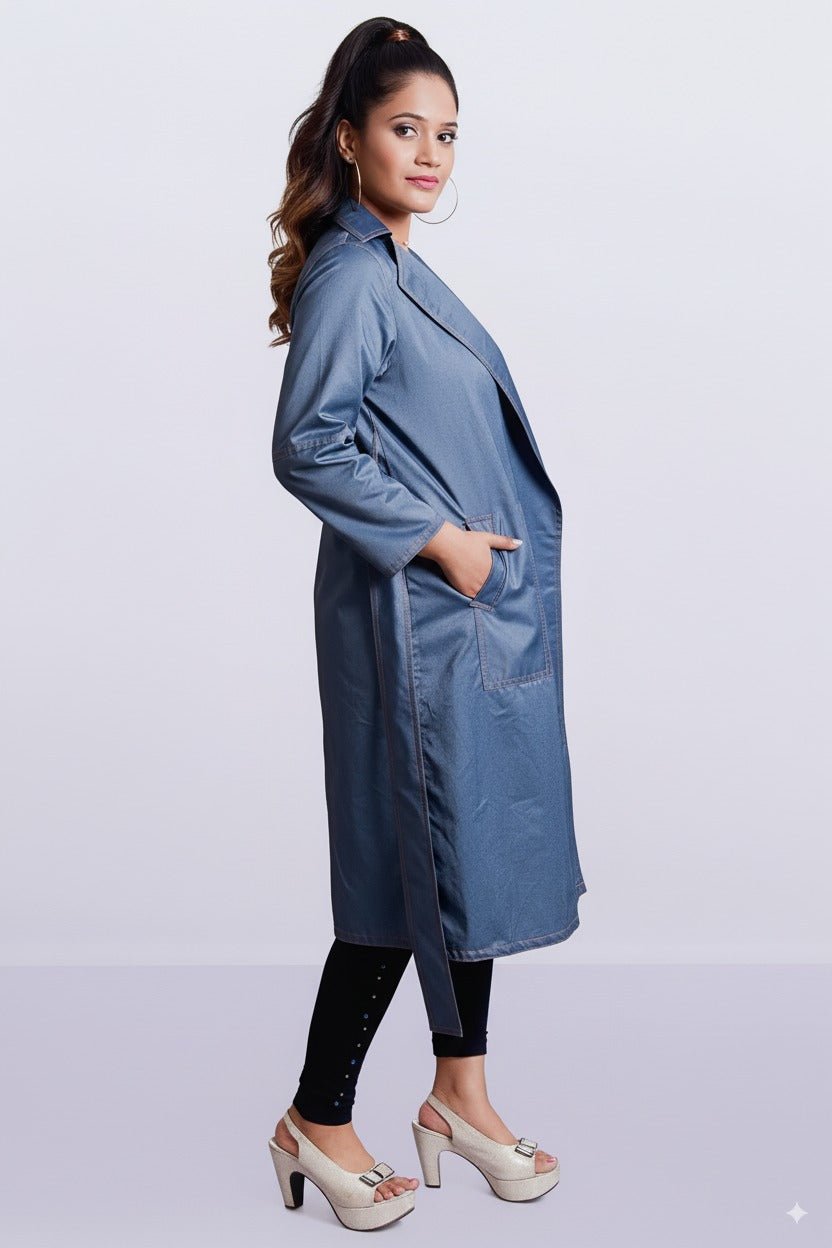 Denim Jacket – Classic Casual Wear for Men & Women – Womens Jacket on Brown Living™. SKU: J24007. Img 3.