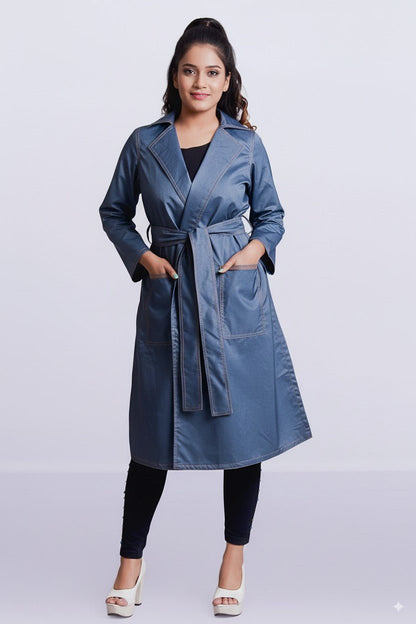 Denim Jacket – Classic Casual Wear for Men & Women – Womens Jacket on Brown Living™. SKU: J24007. Img 2.