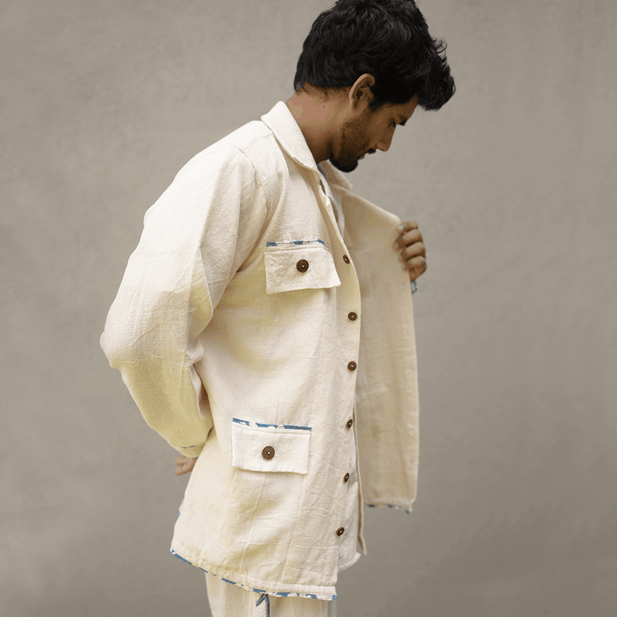 Deodar Unisex Jacket | Sustainable Lightweight Everyday Outerwear – Mens Jacket on Brown Living™. SKU: 5GA0009. Img 4.