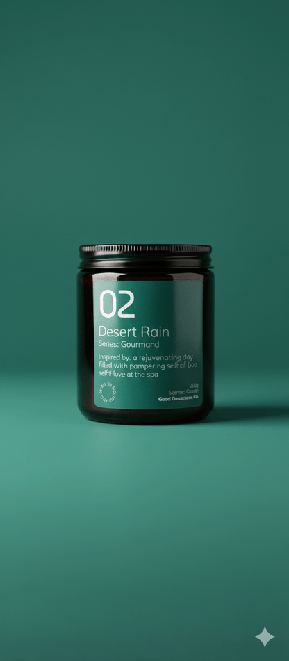 Desert Rain Soy Wax Candle – Handmade, Vegan & Fresh Spa Scent – Candles & Fragrances on Brown Living™. SKU: 02DRAJ200. Img 3.