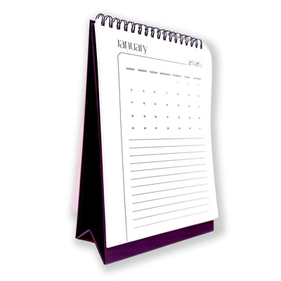 Desk Calendar 2026 | A5 Size | Vertical Portrait Format – Calendars on Brown Living™. SKU: 03-CA03-Mini-V. Img 2.