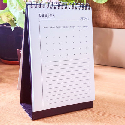 Desk Calendar 2026 | A5 Size | Vertical Portrait Format – Calendars on Brown Living™. SKU: 03-CA03-Mini-V. Img 6.