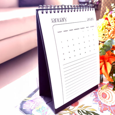 Desk Calendar 2026 | A5 Size | Vertical Portrait Format – Calendars on Brown Living™. SKU: 03-CA03-Mini-V. Img 3.