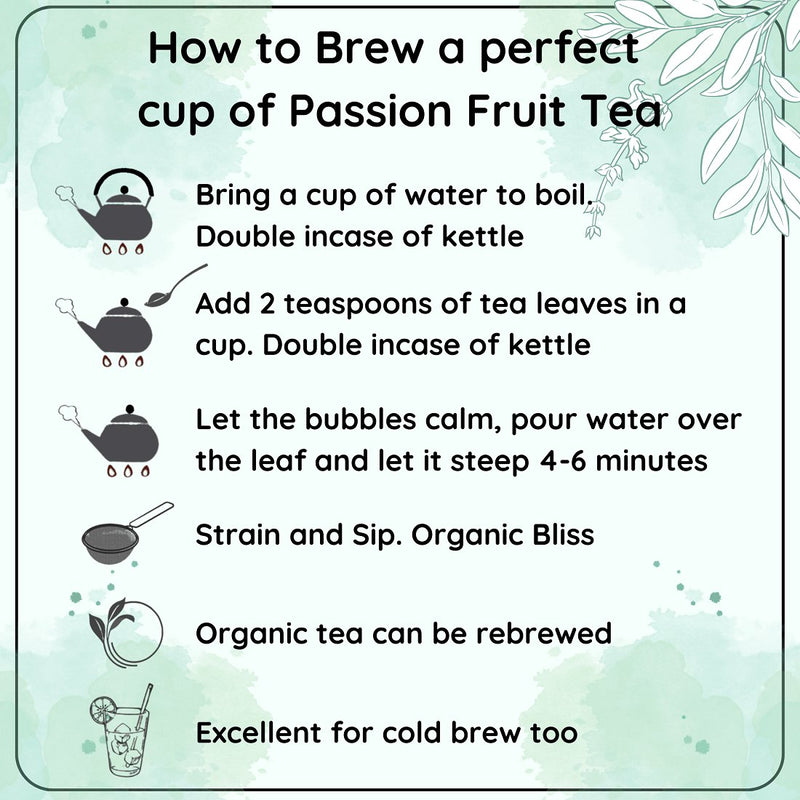 Destress Passion Fruit Darjeeling Leaf - For Antioxidants and Mental Stimulation | Verified Sustainable Tea on Brown Living™