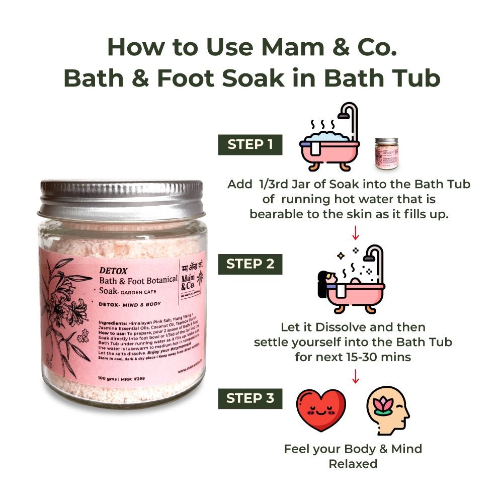 Detox Bath & Foot Soak | Easy to Dissolve | Fine in Texture | Non Sticky (100 g) | Verified Sustainable by Brown Living™