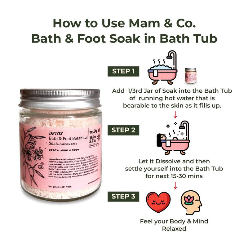 Detox Bath & Foot Soak | Easy to Dissolve | Fine in Texture | Non Sticky (100 g) | Verified Sustainable Bath Salt on Brown Living™