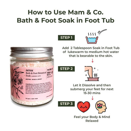 Detox Bath & Foot Soak | Easy to Dissolve | Fine in Texture | Non Sticky (100 g) | Verified Sustainable by Brown Living™