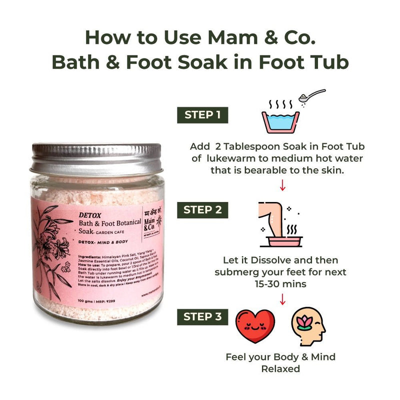 Detox Bath & Foot Soak | Easy to Dissolve | Fine in Texture | Non Sticky (100 g) | Verified Sustainable Bath Salt on Brown Living™