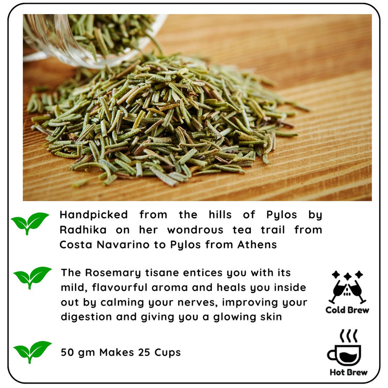 Detox Greek Rosemary Tisane - A Refreshing and Aromatic Herbal Tea | Verified Sustainable by Brown Living™