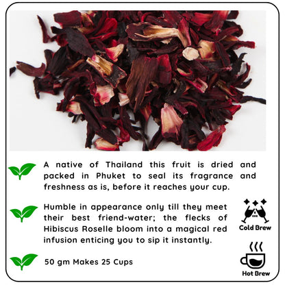 Detox Thai Hibiscus Roselle Tisane - Refreshing Drink with Vitamin C | Verified Sustainable by Brown Living™