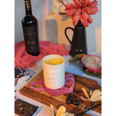 Dew Drop English Rose Soy Wax Aroma Candle – Candles & Fragrances on Brown Living™. SKU: SSAS-241LAVR. Img 2.