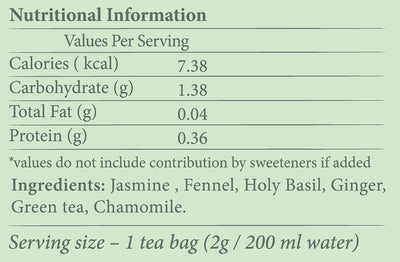 Dew Herbal Green Tea | Jasmine Chamomile Floral Infusion – Tea on Brown Living™. SKU: TM_DW. Img 6.