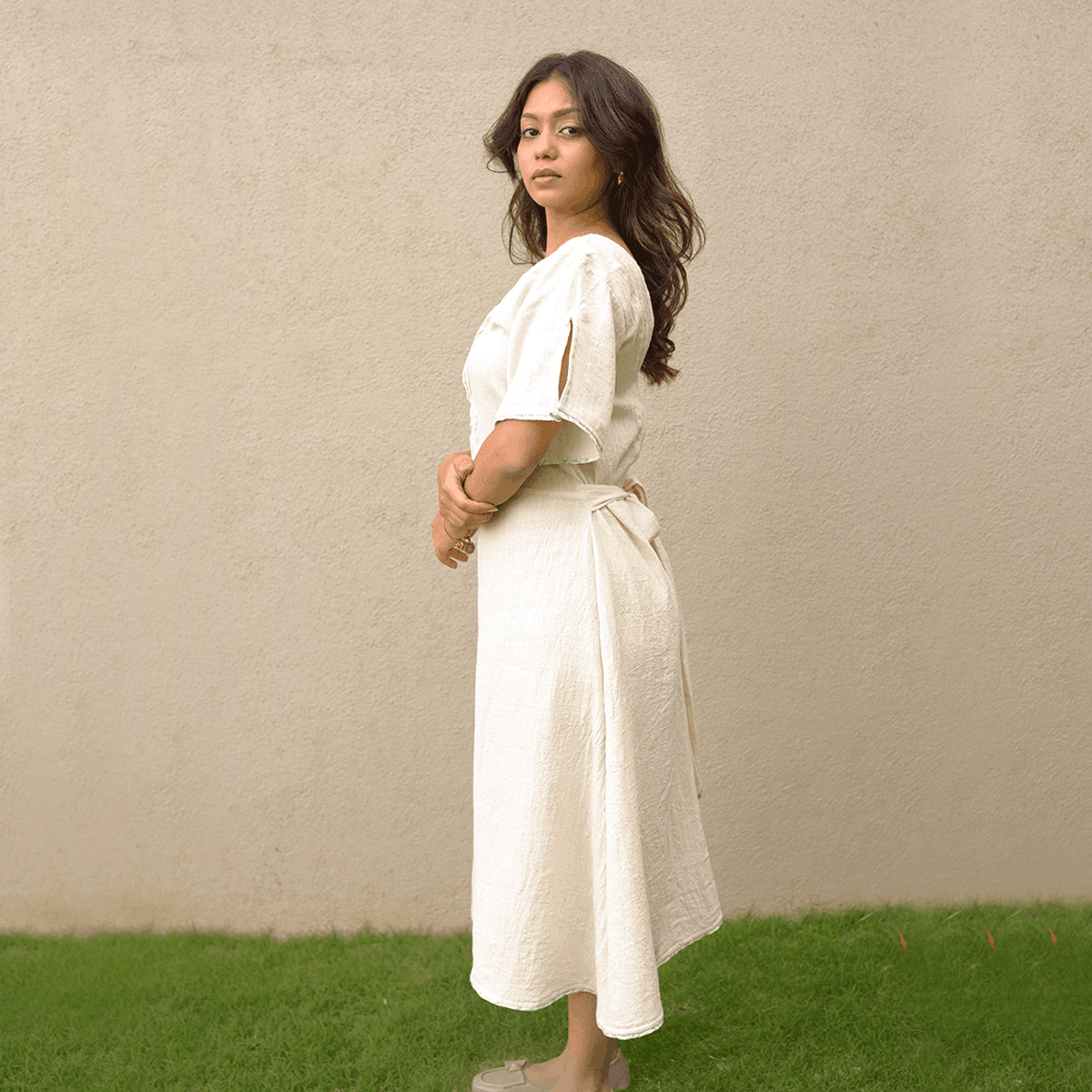 Dhara Dress | Cotton Dress for Everyday Elegance – Womens Dress on Brown Living™. SKU: 5WA00009. Img 3.