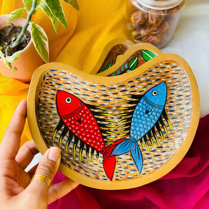 Dhara Moon Handcrafted Mango Wood Platter | Verified Sustainable by Brown Living™