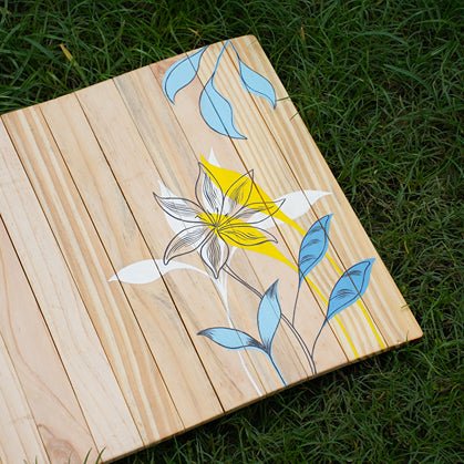 Dharti - Foldable Stain - proof Place Mat | Made with Pine Wood | Verified Sustainable by Brown Living™