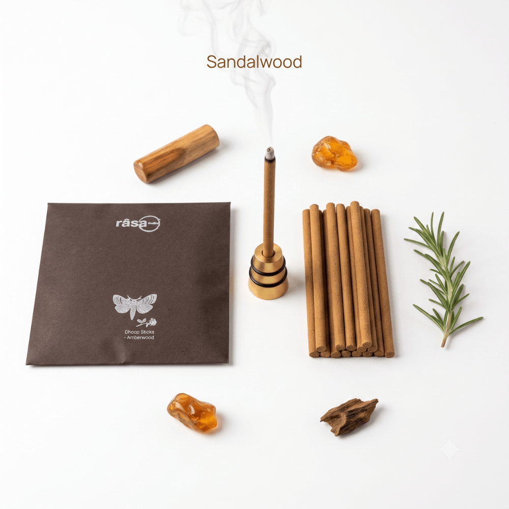 Dhoop Sticks Sample Pack with 6 Fragrances | 60 Sticks – Pooja Needs on Brown Living™. SKU: DSP6. Img 2.