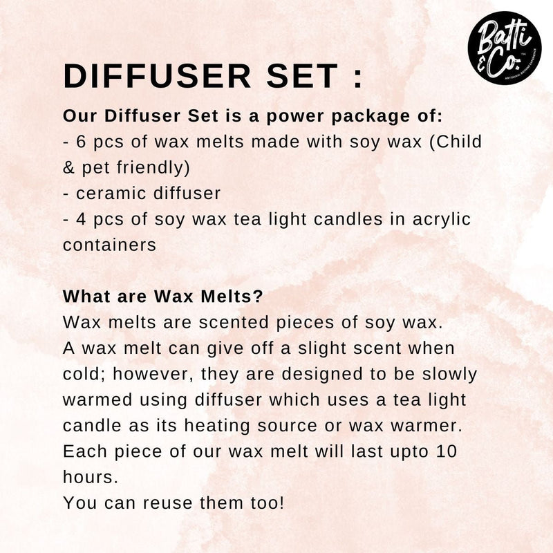 Diffuser Set - Soy Wax Melts & Ceramic Diffuser Kit | Verified Sustainable by Brown Living™