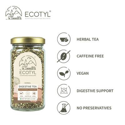 Digestive Tea | Gut Health | Herbal Tea | 60g – Tea on Brown Living™. SKU: ECOTYL00062. Img 4.