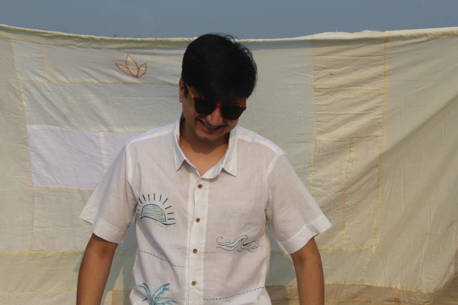 Dil Chahta Hai Inspired Casual Shirt for Men – Classic Bollywood Style – Men Shirt on Brown Living™. SKU: SH32. Img 4.