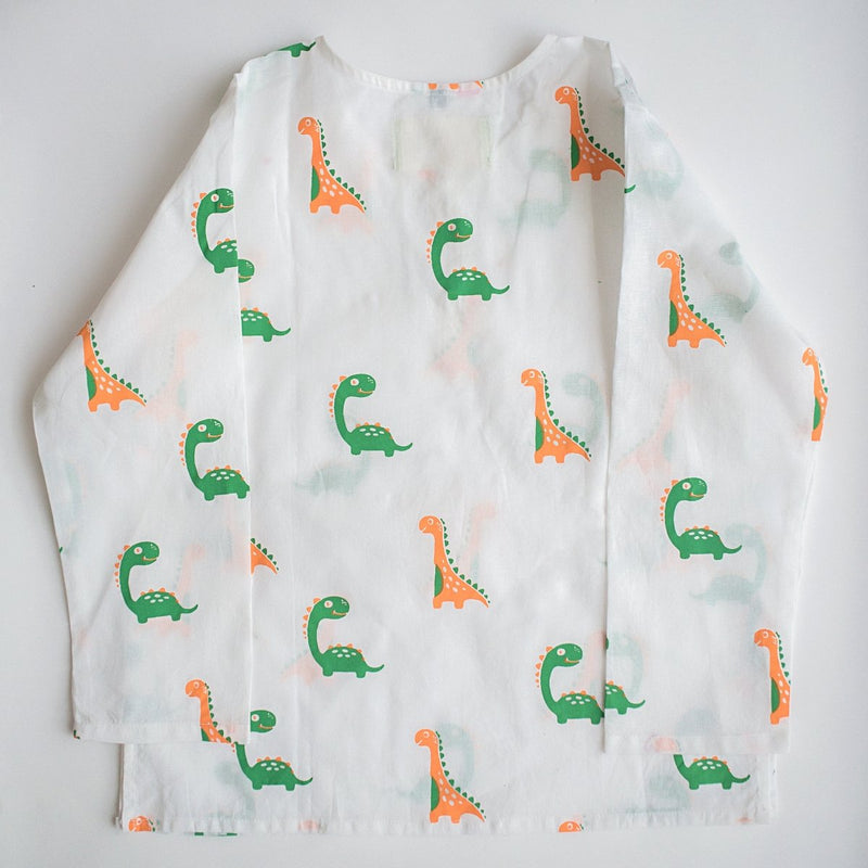 Dino Friends - Unisex Kids Cotton Nightwear | Verified Sustainable by Brown Living™