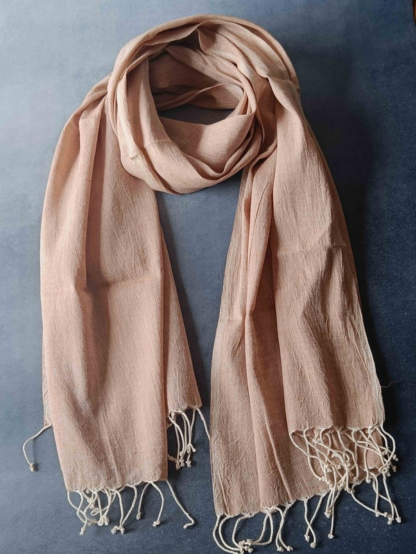 Dirty Ginger Hemp Fabric Unisex Stole | Verified Sustainable Womens Scarf on Brown Living™