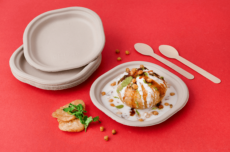 Disposable Plates | Food - Grade Round Plates – Plates & Bowls on Brown Living™. SKU: CLEC-77. Img 10.