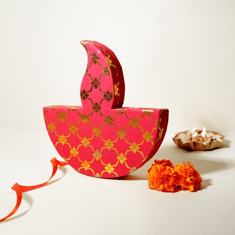 Diwali Diya Hamper Box - Diwali Essentials – Gift Giving on Brown Living™. SKU: MJ00001GF. Img 1.