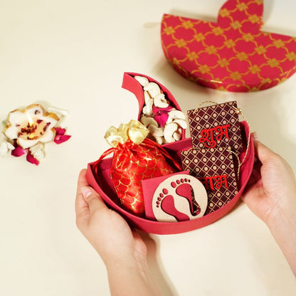 Diwali Diya Hamper Box - Diwali Essentials – Gift Giving on Brown Living™. SKU: MJ00001GF. Img 2.