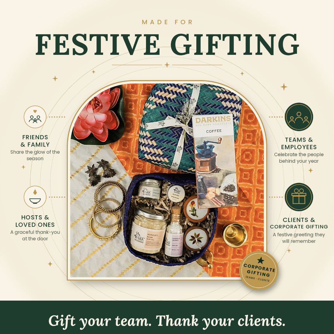 Diwali Gift Hamper with Skincare, Terracotta Diyas & Chocolate – Gift Hampers on Brown Living™. SKU: BNWD09-2. Img 4.