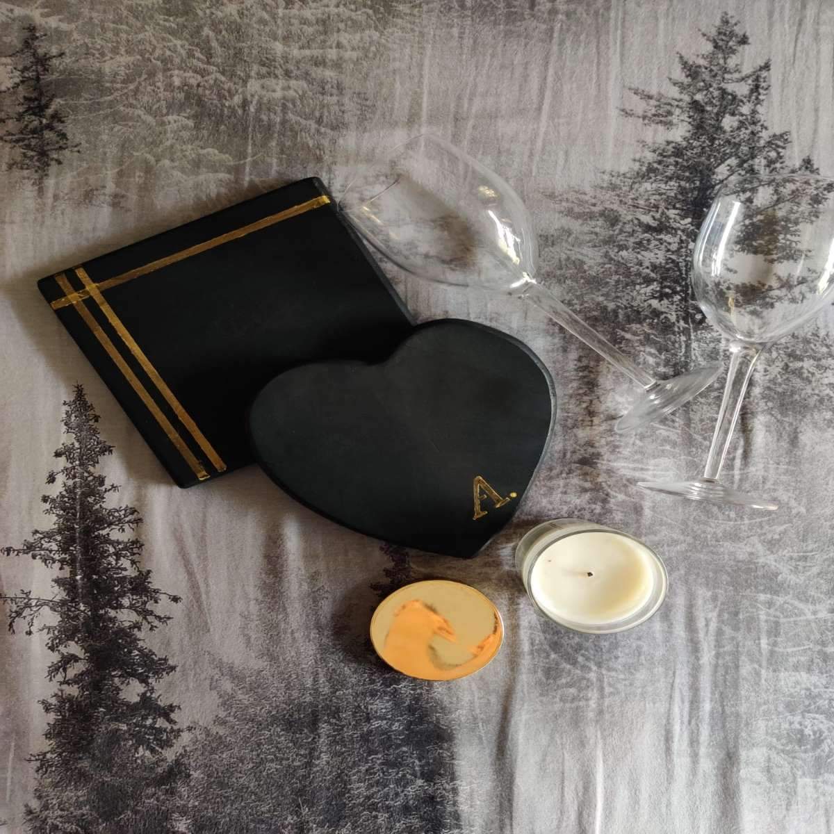 Diwali Special: Ace Black Heart Cheese Board | Verified Sustainable by Brown Living™