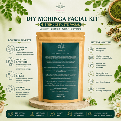DIY Moringa Facial Kit | Natural Skincare for Glowing & Healthy Skin – Face Pack on Brown Living™. SKU: DIY-MOR-050-NAM. Img 4.