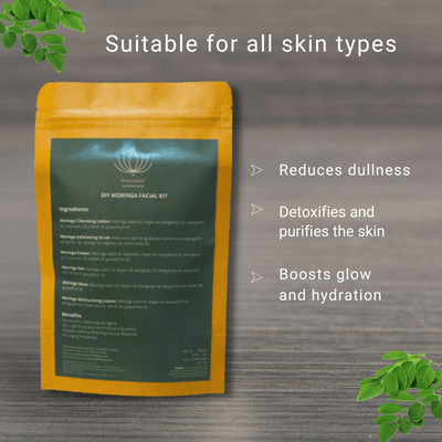 DIY Moringa Facial Kit | Natural Skincare for Glowing & Healthy Skin – Face Pack on Brown Living™. SKU: DIY-SKI-012-NAM. Img 2.