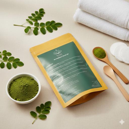 DIY Moringa Facial Kit | Natural Skincare for Glowing & Healthy Skin – Face Pack on Brown Living™. SKU: DIY-SKI-012-NAM. Img 3.