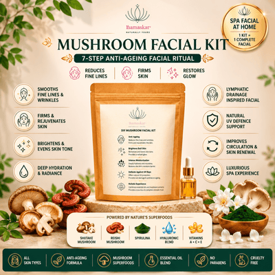 DIY Mushroom Facial Kit | Hydrating & Brightening Skincare – Face Pack on Brown Living™. SKU: DIY-MUS-100-NAM. Img 4.