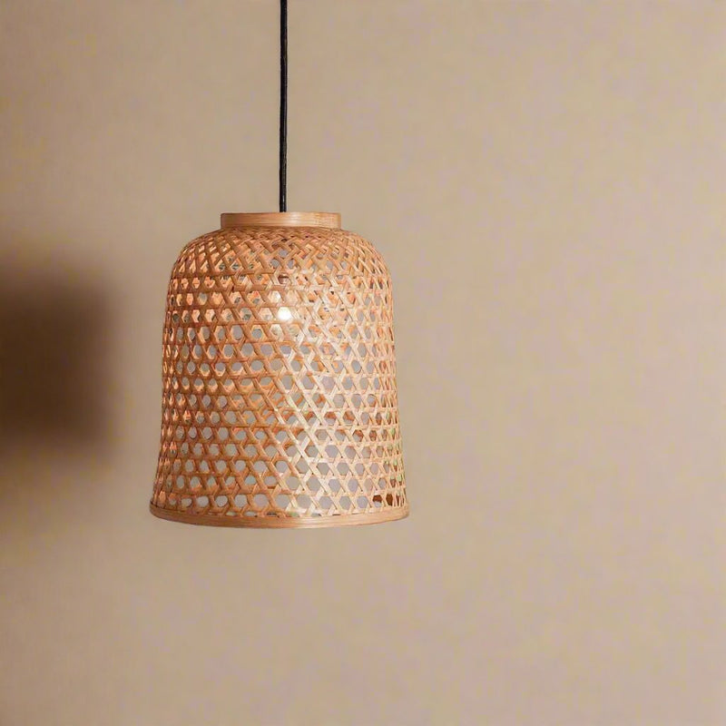 Dome Shaped Bamboo Hanging Pendant Lamp | Verified Sustainable by Brown Living™