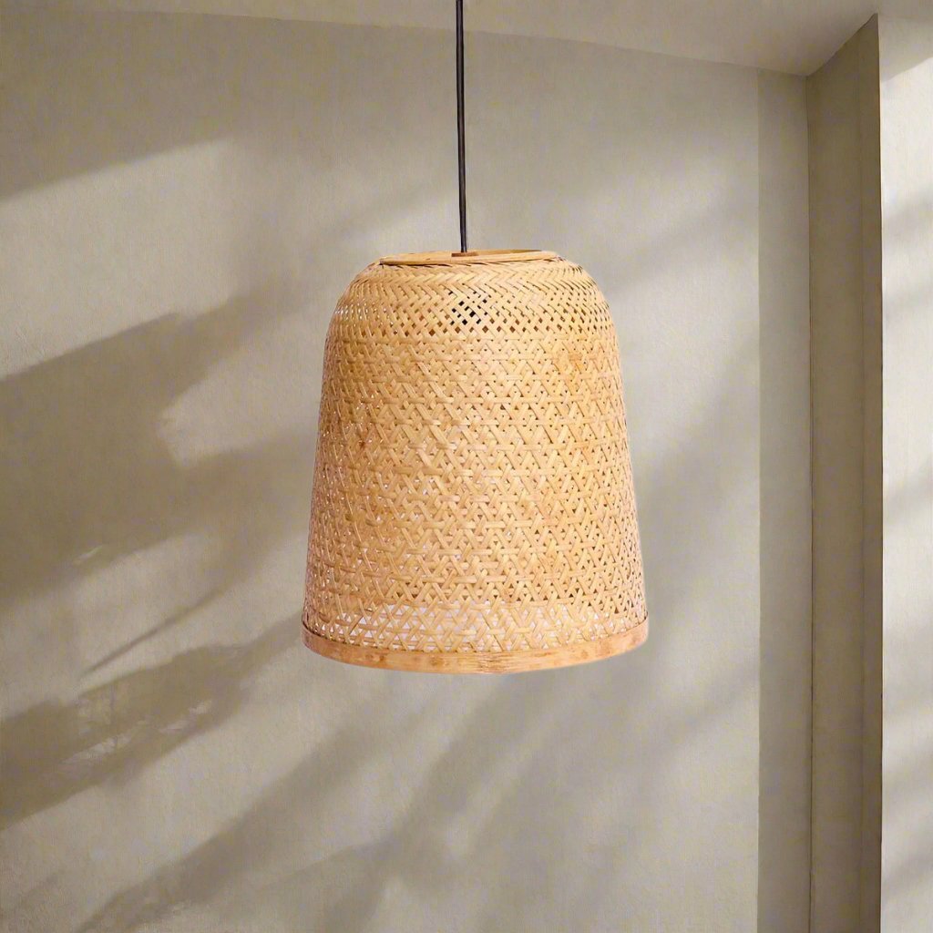 Dome Shaped Bamboo Hanging Pendant Lamp | Verified Sustainable by Brown Living™