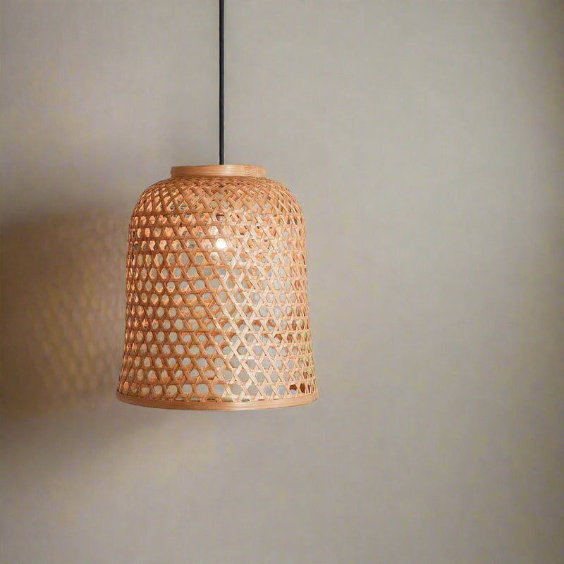 Dome Shaped Bamboo Hanging Pendant Lamp | Verified Sustainable by Brown Living™