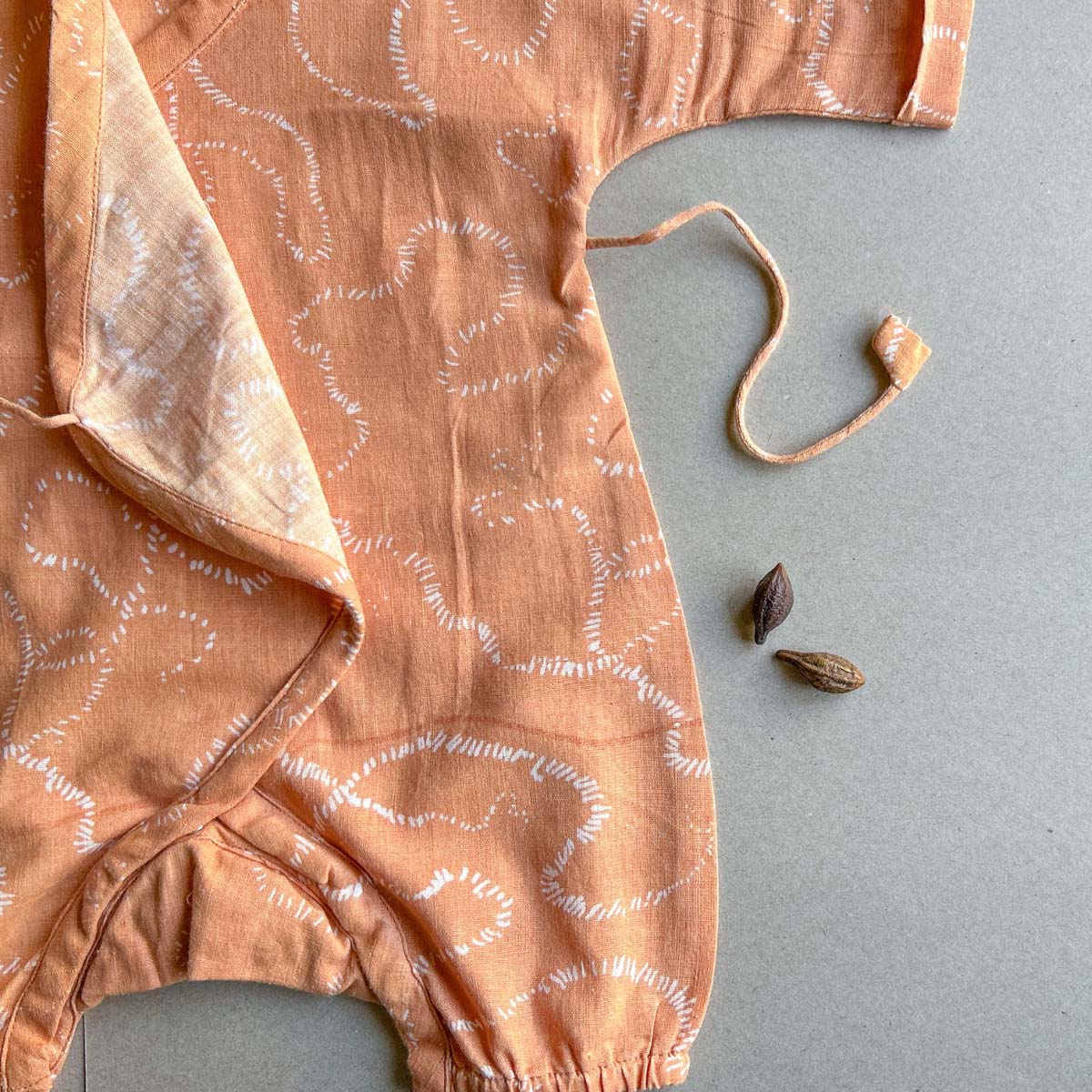 Dominos Baby Romper – Kids Onesies on Brown Living™. SKU: AGHDOMROMKH03. Img 3.