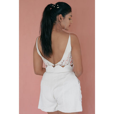 Doozie Kora Khadi Shorts | Handwoven Cotton Summer Shorts – Womens Shorts on Brown Living™. SKU: DL0141XSn. Img 3.