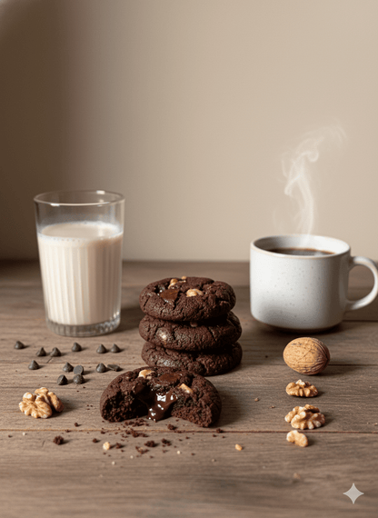 Double Chocolate Cookie | Vegan, Gluten & Refined Sugar - Free | 6pc – Healthy Snacks on Brown Living™. SKU: DDCC. Img 3.