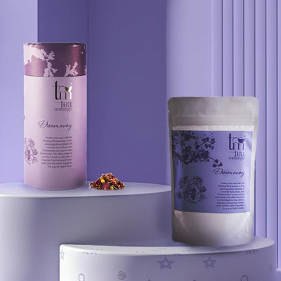 Dream Away Sleep Tea | Calming Herbal Night Tea – Tea on Brown Living™. SKU: TM_DA. Img 1.