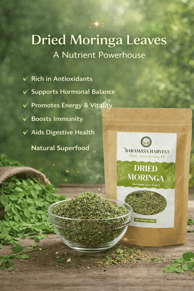 Dried Moringa Leaves | Natural Herbal Tea & Culinary Ingredient – Tea on Brown Living™. SKU: BH-MOR-100G. Img 2.