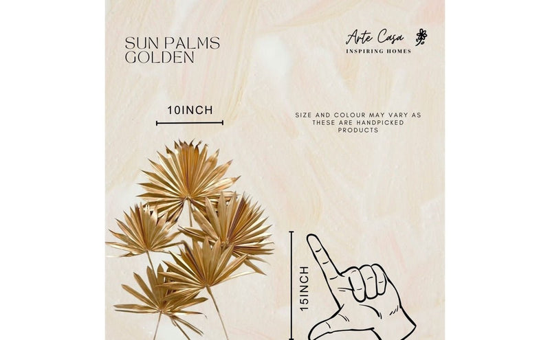 Dried Palm Sphere-Golden | Verified Sustainable Decor & Artefacts on Brown Living™