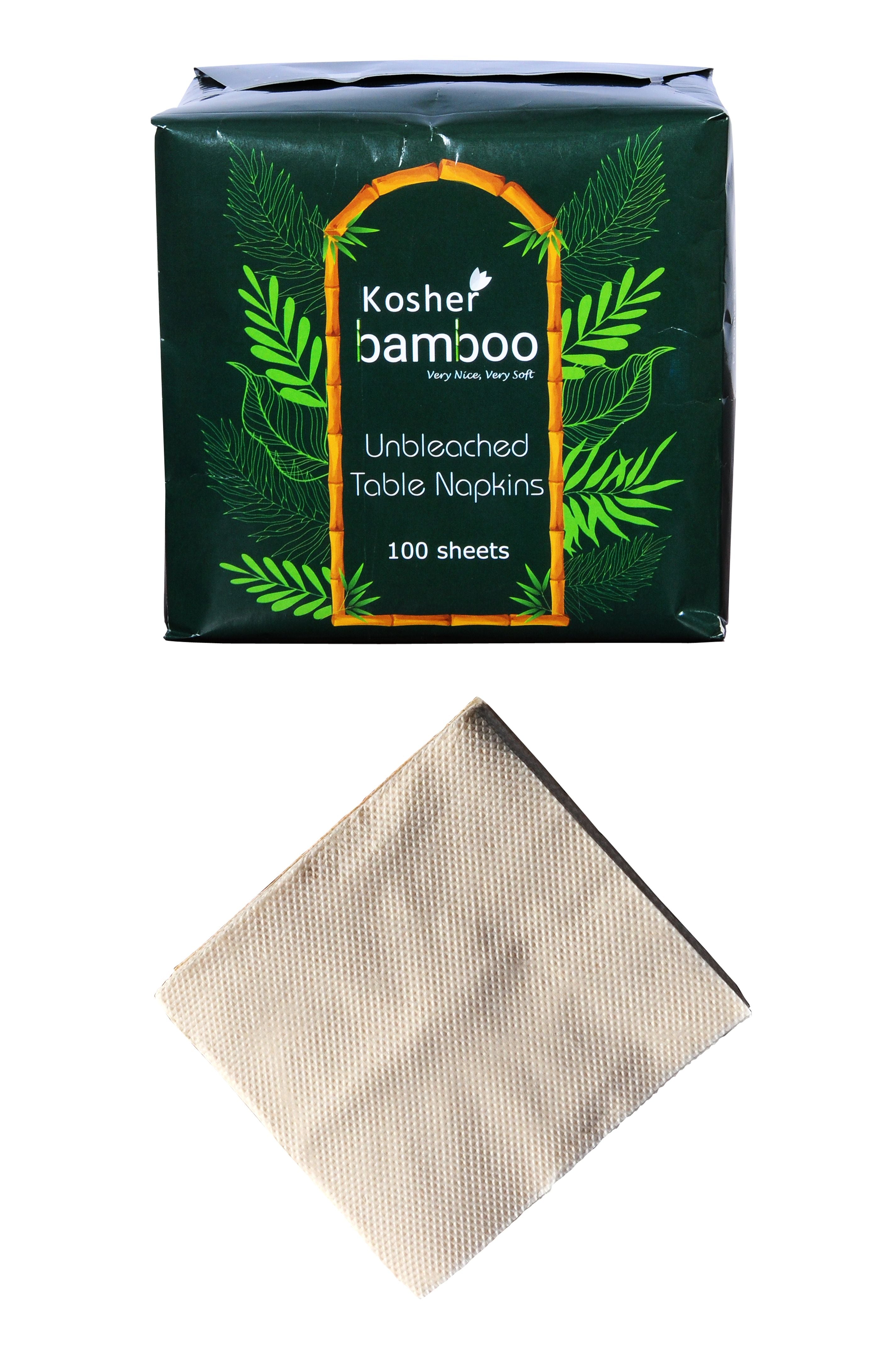 Bamboo Table Napkin | Pack of 4 | 100 Pulls Each (Total 400 Sheets) | 1 Ply, 30 X 27 cm